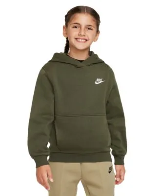 Kids' Nike Sportswear Club Fleece Hoodie Small White/Black