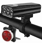 BCXYMQ USB Rechargeable Bike Light Set Front and Back,Super Bright 1200 Lumen Bicycle