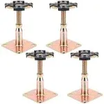 YEUQWJ 4 Pieces Adjustable Elevated Post Base Support Beams Floor Support Beams Most Home