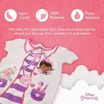 Disney Girls' 4-Piece Snug-fit Cotton Pajama Set, Soft & Cute for Kids