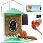 Birdkiss Bird Feeder Camera Smart: Wireless Bird House with Solar Pane