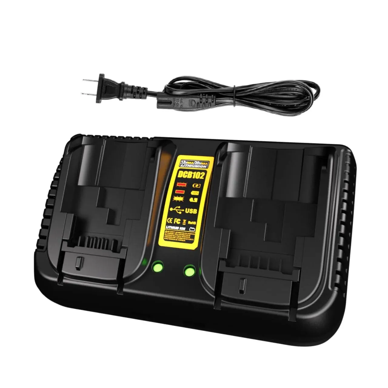 Powilling DCB102BP Replacement Charger for DeWalt DCB102BP 20-Volt MAX Jobsite Charging Station