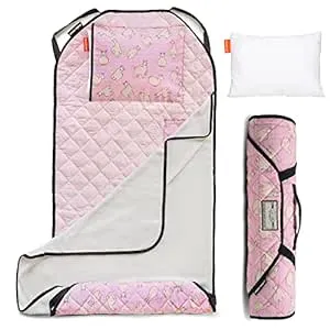 Urban Infant Tot Cot Kids Nap Mat - Toddler Preschool Daycare Bedding Cover with Blanket and Pillow - Llamas