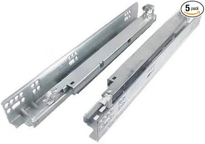 Blum 563H5330Bx5 Tandem Plus BLUMOTION 21" Drawer Runner Pair for Face Frame, Silver, Nickel Finish (Pack of 5)