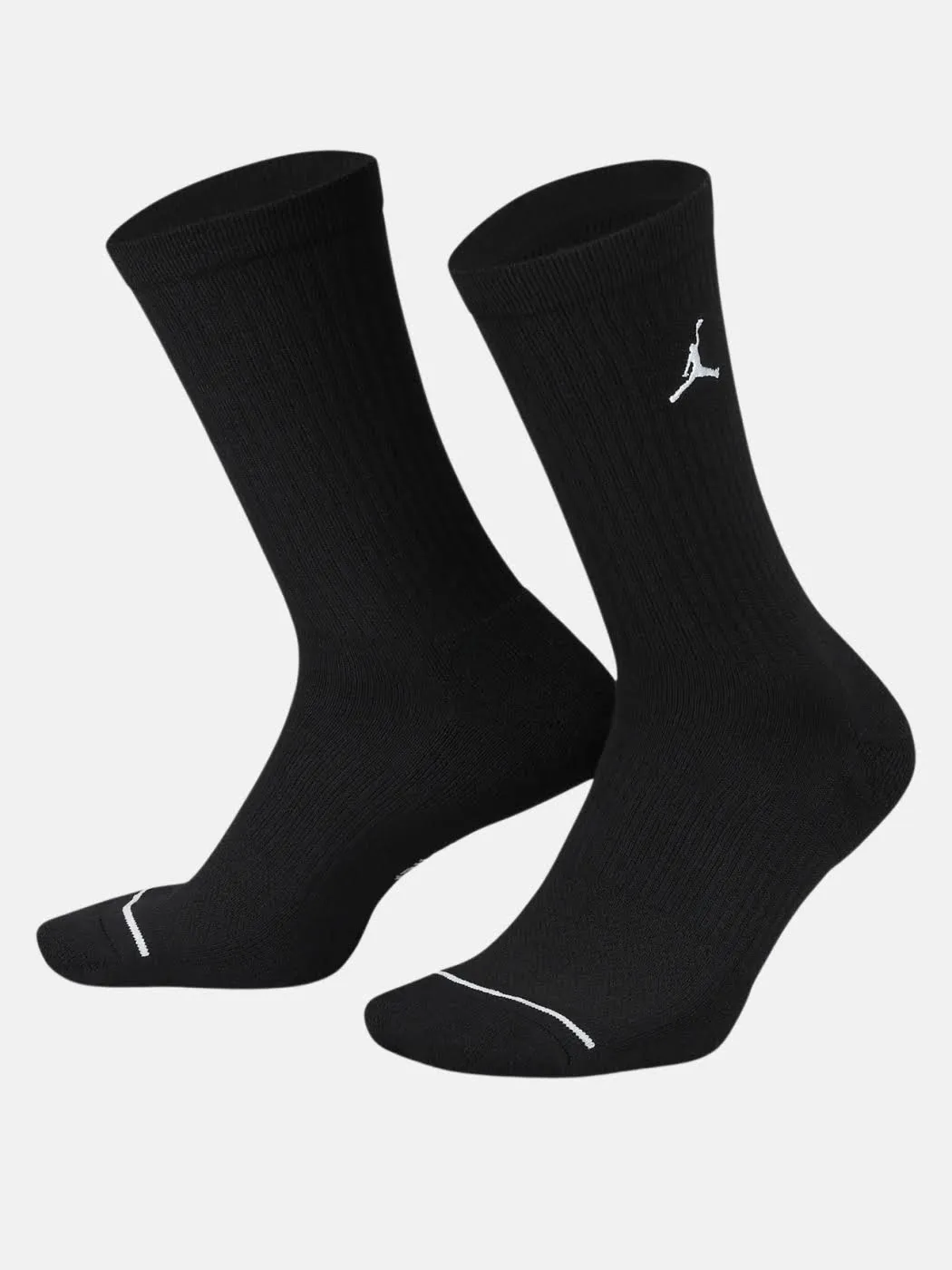 Jordan Everyday Crew Socks (3 Pairs) Black White / L