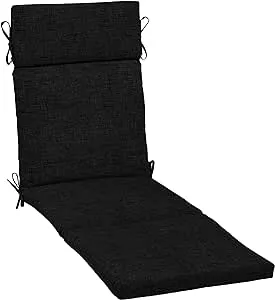 Arden Selections 29.5" x 21" Leala Texture Outdoor Chaise Lounge Cushion Black