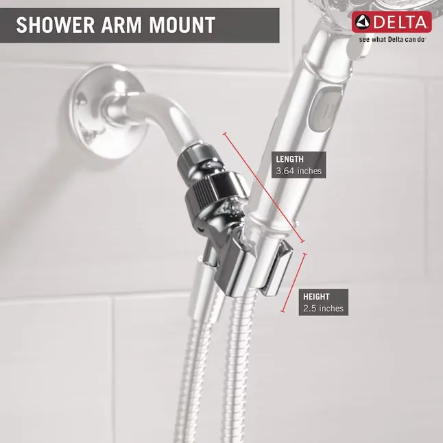 Delta U3401-PK Adjustable Shower Arm Mount - Chrome