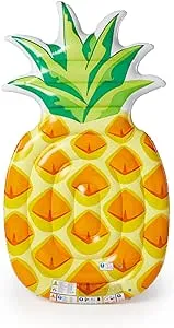 Intex 85 x 49 Inch Giant Inflatable One Person Pineapple Swimming Pool Float Mat