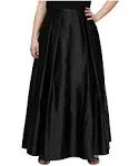 Alex Evenings Plus Size Satin Ball Gown Skirt Black 3X