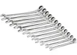 GearWrench 85288 12-Piece Metric XL X-Beam Flex Combo Ratcheting Wrench Set -NEW