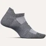 Feetures High Performance Cushion No Show Tab Socks - Heather Grey