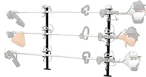 Buyers Products Company LT13 Made in The USA, Trimmer Rack for Lawn Care Equipment, Landscape Tools, 3-Position, Black