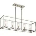 Kichler Crosby 5 Light Linear Chandelier Brushed Nickel 43995NI