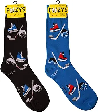 Hockey Sticks Game NHL Goalie Puck Ice Skating Rink 2 Pairs Men&#039;s Foozys Socks