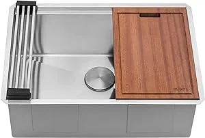 Ruvati 27" Stainless Steel Undermount Workstation Kitchen Sink RVH8327