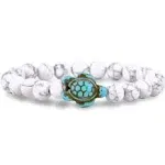 Fahlo : The Journey Bracelet - Sea Turtle-Tracking Bracelet in White Howlite