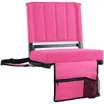 SPORT BEATS Stadium Seat for Bleachers with Back Support and Cushion Includes 