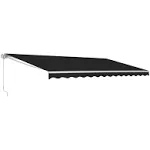 Aleko 10' x 8' Retractable Patio Awning, Black Color