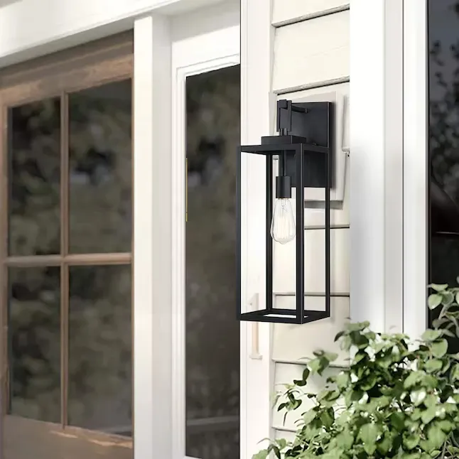 Hukoro 1-Light 22-in H Matte Black Outdoor Wall Light Lowes.com