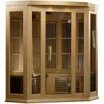 Maxxus Avignon Edition 3-Person Corner Near Zero EMF FAR Infrared Sauna