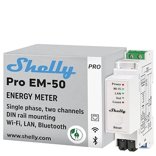 Shelly Pro EM 50A Wi-Fi Bluetooth Energy Meter