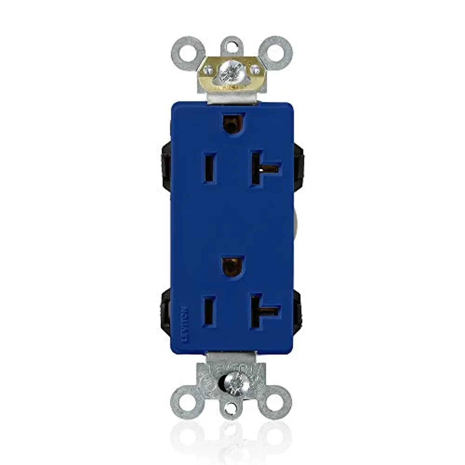 Leviton M1636-B 5-20R Decora Plus Duplex Receptacle Lev-Lok - Blue