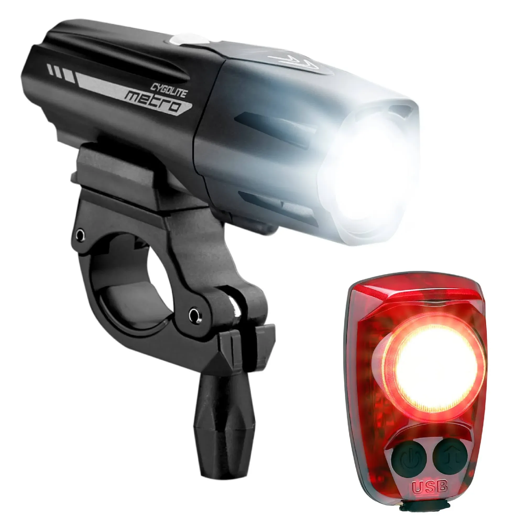 NEW Cygolite Metro Plus 800 Headlight and HotShot Pro 150 Taillight Set