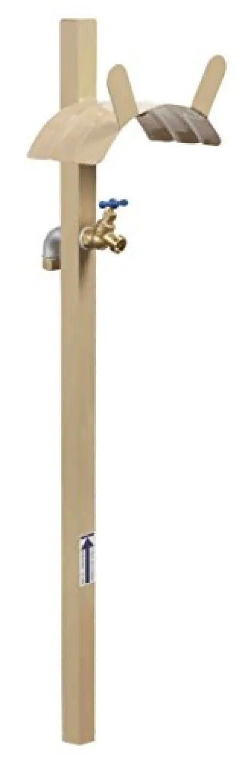 Liberty Garden 693-2 Free Standing Garden Hose Stand With Brass Faucet, Holds 15