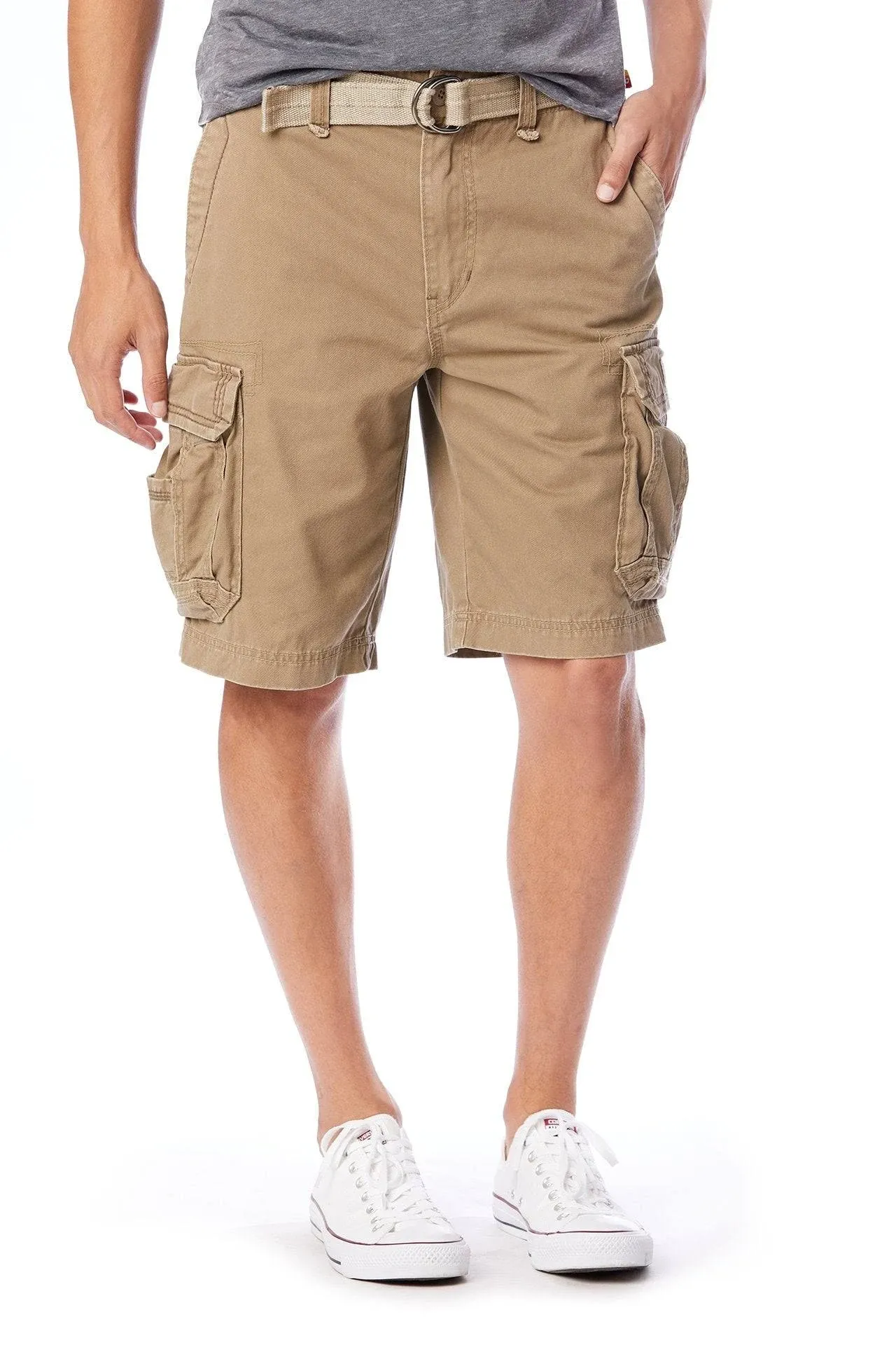 Unionbay Men's Survivor Belted Cargo Shorts