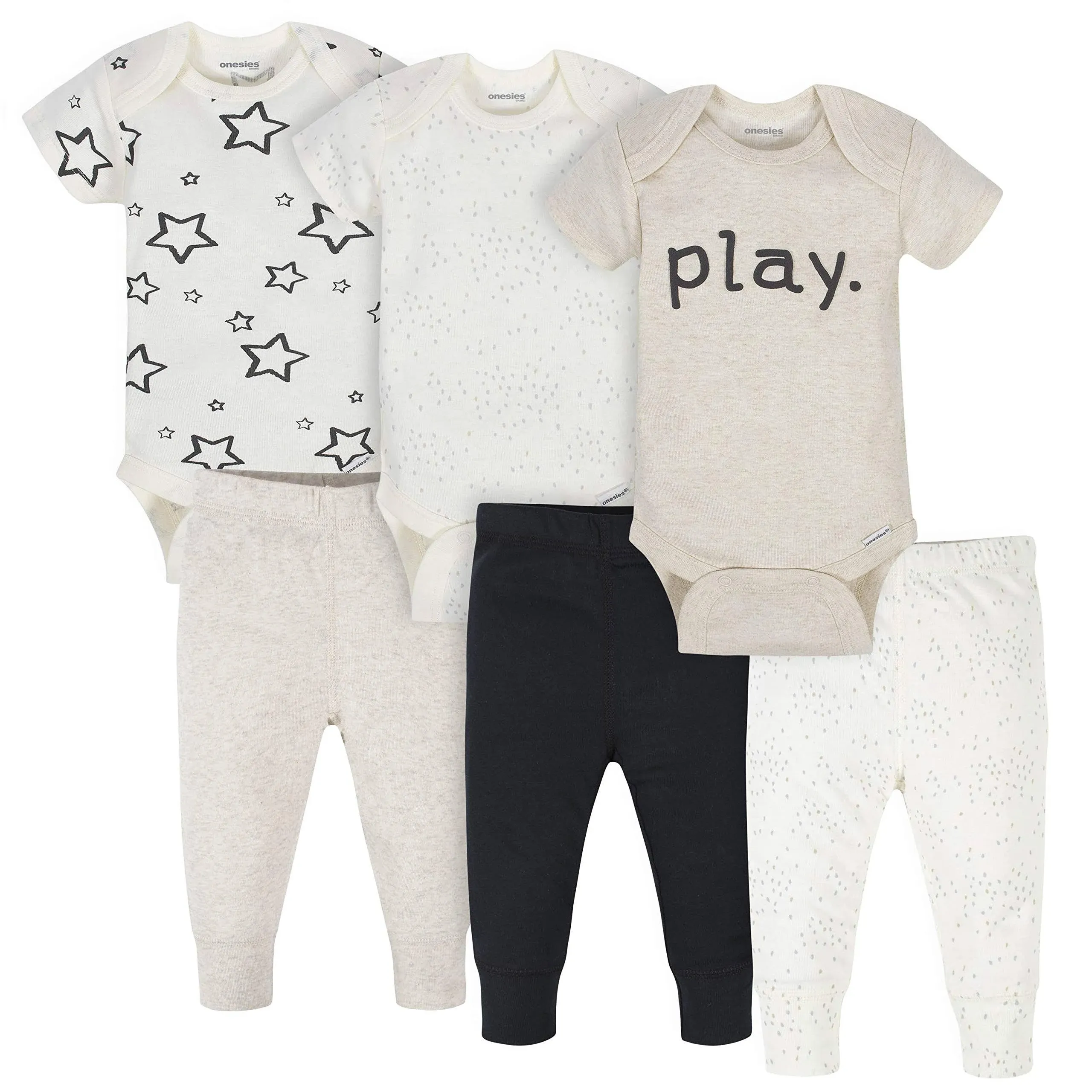 Onesies Brand Unisex Baby 3 Outfit Bundle Mix Match Newborn to 12m Pants Set