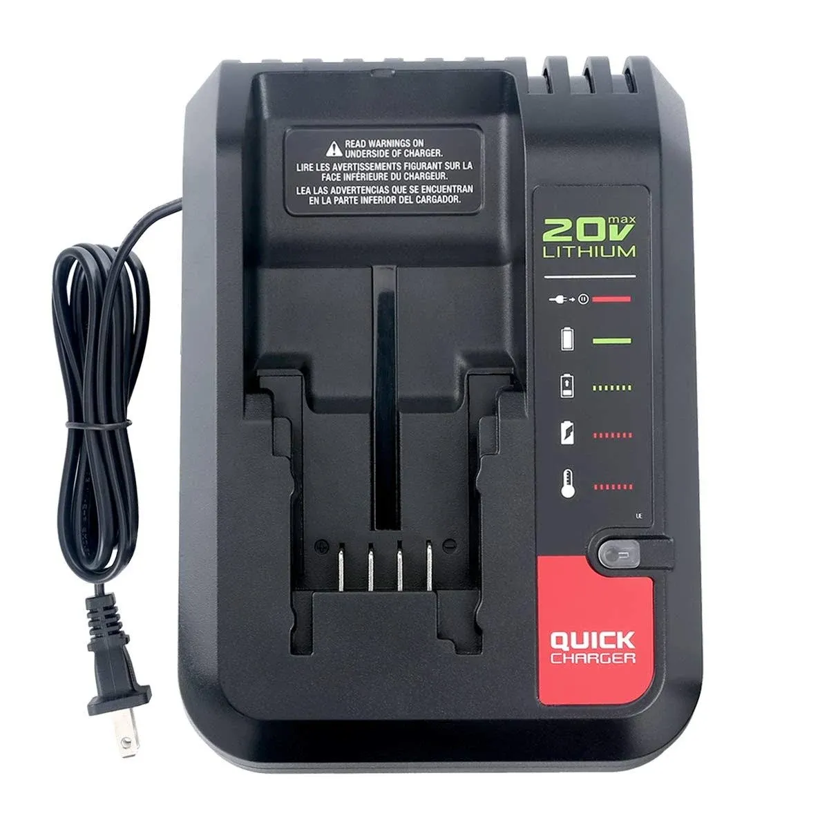 20V MAX Rapid Battery Charger PCC692L for Porter Cable 20 Volt Lithium Battery