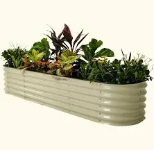  Raised Garden Bed Kits, 17&#034; Tall 6 in 1 Modular Metal Raised Planter Bed for 