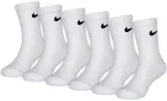 Nike Little Kids 6-Pk. Performance Crew Socks - Black - Size 4-5