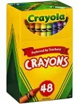 Crayola CRAY48 UPC 52-0048 Crayons Assorted Colors 48 Count, Pack of 3