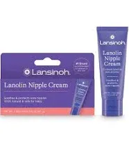 Lansinoh Lanolin Nipple Cream Safe for Breastfeeding Baby, 100% Natural Nipple Butter for Mom, Breastfeeding Essentials, 1.41 Ounces