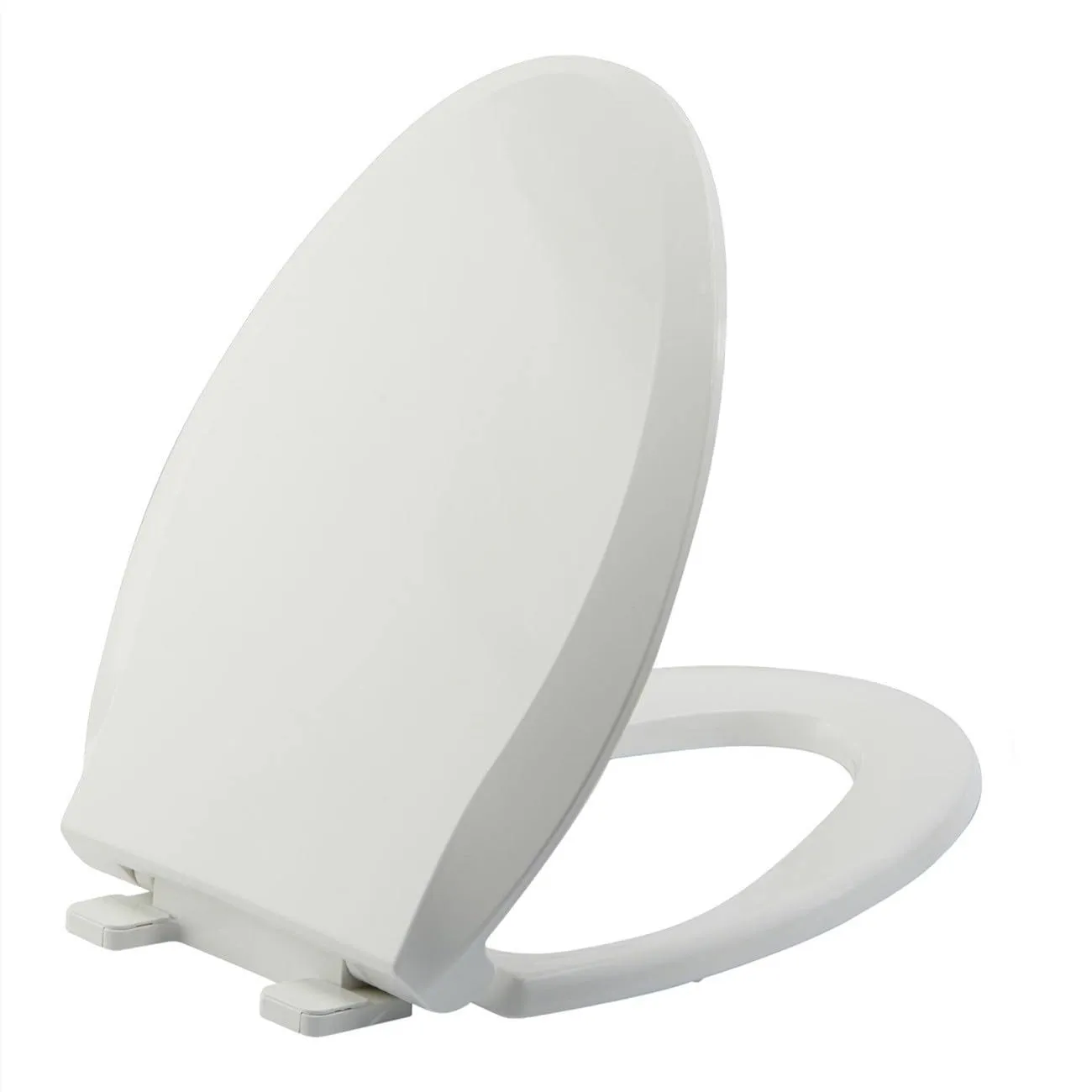 JINGZE Elongated Toilet Seat Slow Close, Quiet Toilet Seat Elongated 18.5&#034;