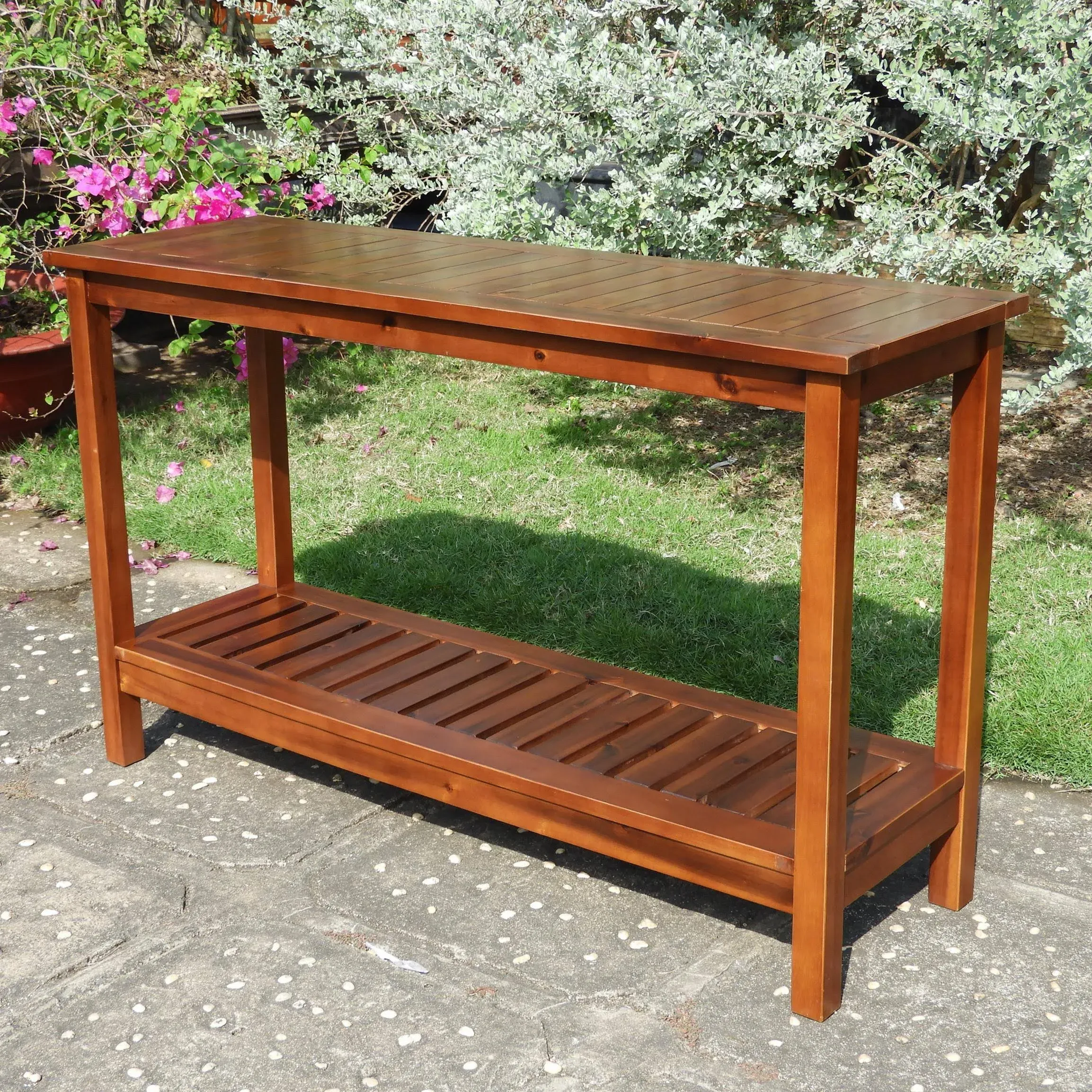 International Caravan Highland 2-Tier Console Table