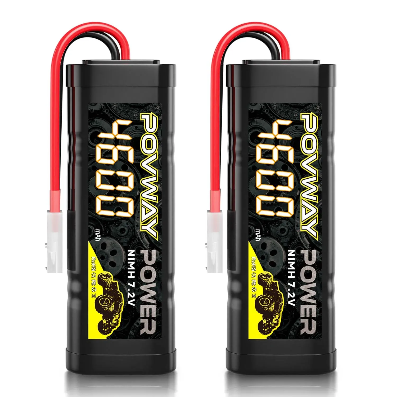 7.2V 4600mAh 6 Cell High Capacity RC NiMH Battery Pack with Tamya Connector