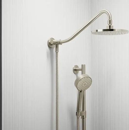 KOHLER Vibrant Brushed Nickel 18.438-in Shower Arm with Diverter (0.5-in-ID) Lowes.com