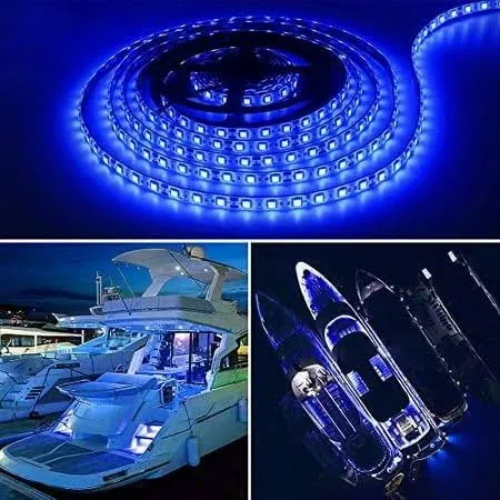 Obcursco Pontoon LED Light Strip, Waterproof Marine LED Light Boat Interior Light Boat Deck Light for Night Fishing. Ideal for Pontoon and Fishing