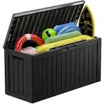 80 Gal. Black Resin Outdoor Storage Deck Box