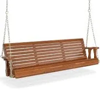 VINGLI Heavy Duty 880 LBS Patio Wooden Porch Swing Upgraded Chains