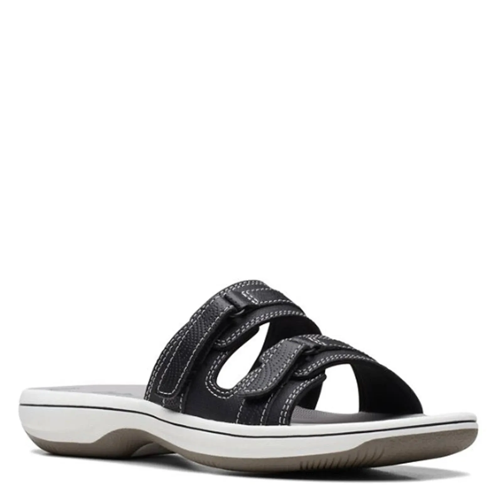 Clarks Cloudsteppers Breeze Piper Women's Slide Sandals, Size: 7, Black