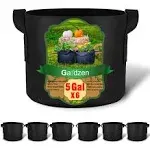 Gardzen 6-Pack 5 Gallon Grow Bags, Aeration Fabric Pots with Handles-Heavy Duty