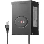 DEWENWILS Low Voltage 300-Watt Metal Landscape Lighting Outdoor Transformer with Photocell Sensor and Timer