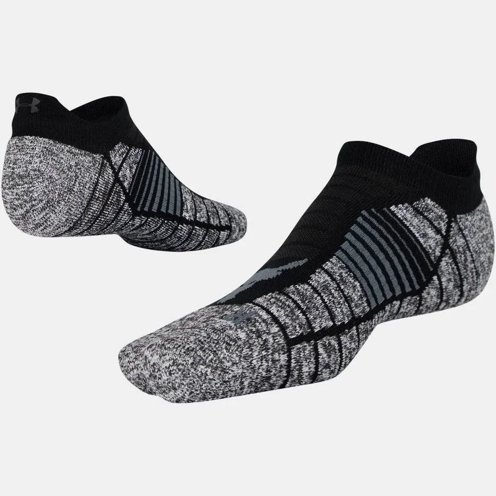 Under Armour Men's Project Rock Elevated+ No Show Socks - Black, MD