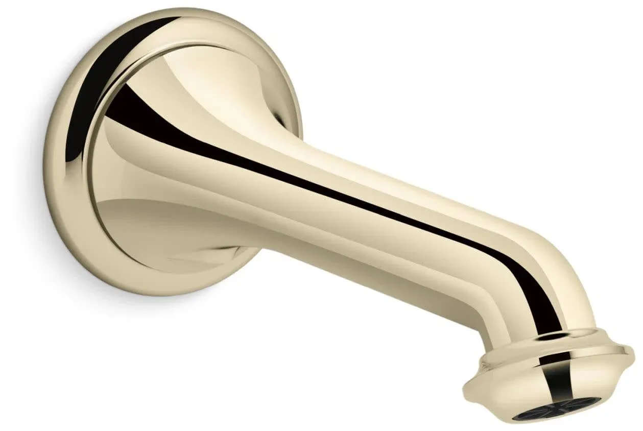 Kohler K-72792-AF Vibrant French Gold Artifacts Wall-Mount Bath Spout with Turned ...