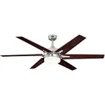 Westinghouse 7207700 Cayuga 60" Ceiling Fan with Light Kit Brushed Nickel