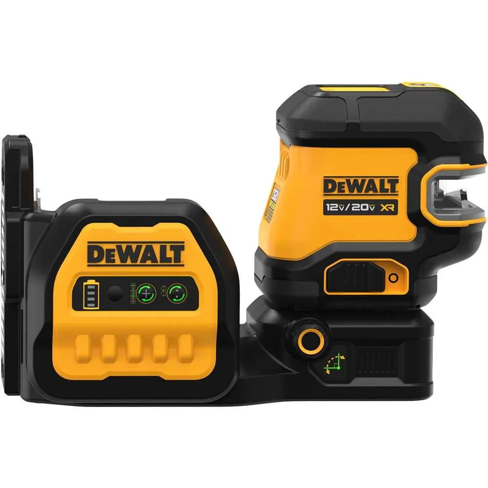 DEWALT 20V/12V MAX Laser Level, 2 Spot Laser and Cross Line Laser, Green, Bare Tool Only (DCLE34220GB)