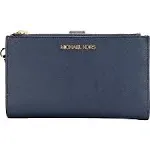 Michael Kors Jet Set Travel Double Zip Saffiano Leather Wristlet Navy